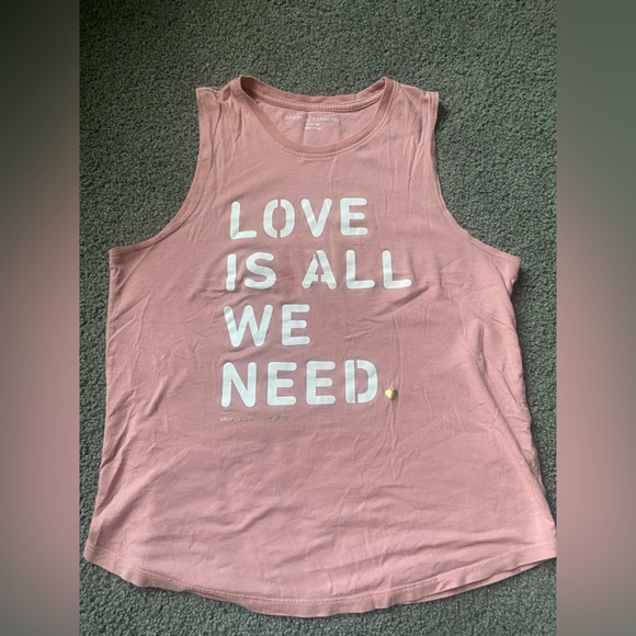 Spiritual Gangster Tops - Spiritual Gangster Mauve Tank love is all we need